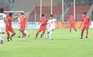एएफसी यू-२० एसियन कप : नेपालले बंगलादेशको सामना गर्दै