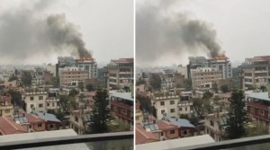 पुल्चोकस्थित दाउरा थकालीमा आगलागी