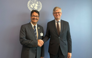 परराष्ट्रमन्त्री साउद  र राष्ट्रसङ्घका उपमहासचिव लाक्रोक्सबीच भेट