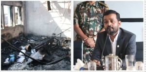 आगलागीका कारण खानेपानी मन्त्रीको कार्यकक्ष ध्वस्त 