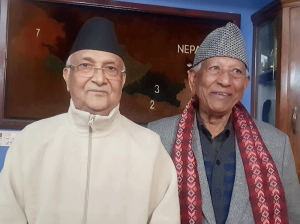 एमाले अध्यक्ष ओली र कांग्रेस नेता केसी बिच भेटवार्ता