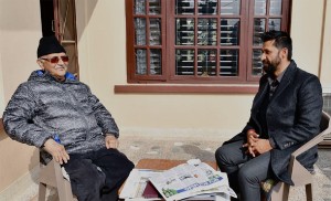 एमाले अध्यक्ष ओली र रवि लामिछानेबीच भेटवार्ता