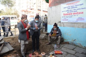 चावहिलमा सार्न मिल्ने २ वटा आकाशे पुल शिलान्यास 