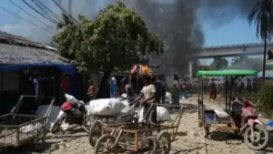 म्यानमारको राखाइनमा भीषण हवाई आक्रमण : मृतक ४९ पुगे, २२ जनाको अवस्था गम्भीर