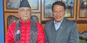 अध्यक्ष ओली र प्रकाशमान सिंहबीच भेटवार्ता