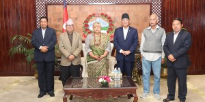 प्रधानमन्त्री सुशीला कार्कीले निर्वाचन सफल पार्न नेकपाका नेताहरुलाई धन्यवाद दिइन्