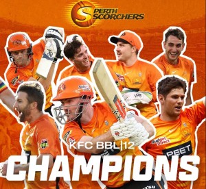 अष्ट्रेलियन बिग ब्यास क्रिकेट लिगको उपाधि पर्थ स्कोचर्सलाई