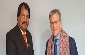 सिके राउत र अमेरिकी राजदूत थम्पसनबीच भेटघाट