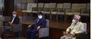 सिट बाँडफाँटबारे छलफल गर्न गठबन्धनका शीर्ष नेताको बैठक जारी 