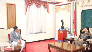 राष्ट्रपति भण्डारी र सभामुख घिमिरेबीच भेटवार्ता