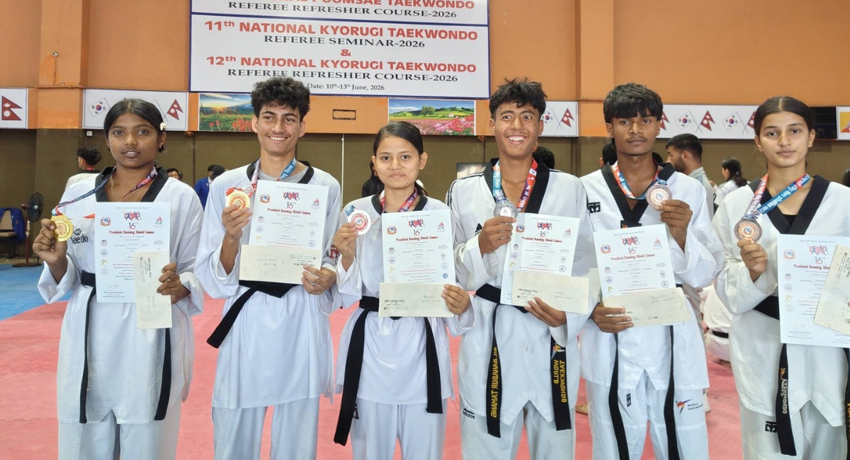 राष्ट्रपति रनिङ शिल्ड तेक्वान्दो: मधेस प्रदेशलाई दुई स्वर्णसहित ६ पदक