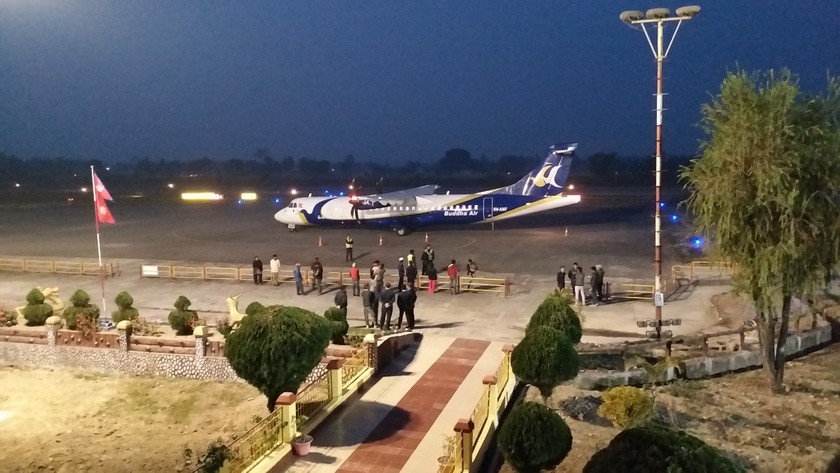 बुद्ध एयरको जहाज दुर्घटना भएपछि रनवे घटाएर विमानस्थल सञ्चालनमा