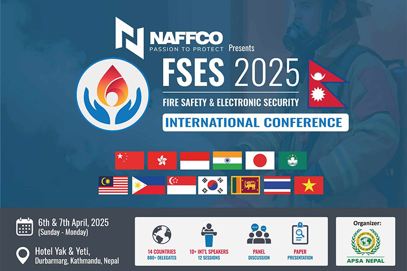 आजदेखि  ‘फायर सेफ्टी एन्ड इलेक्ट्रोनिक सेक्युरिटी’अन्तर्राष्ट्रिय सम्मेलन, परराष्ट्रमन्त्रीले उद्धघाटन गर्ने