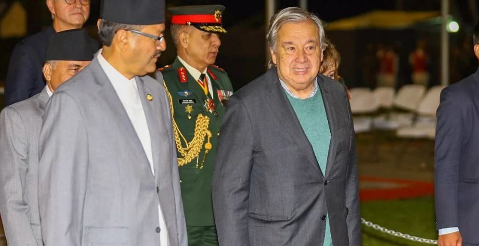 राष्ट्रसङ्घका महासचिव गुटेरेस नेपालमा