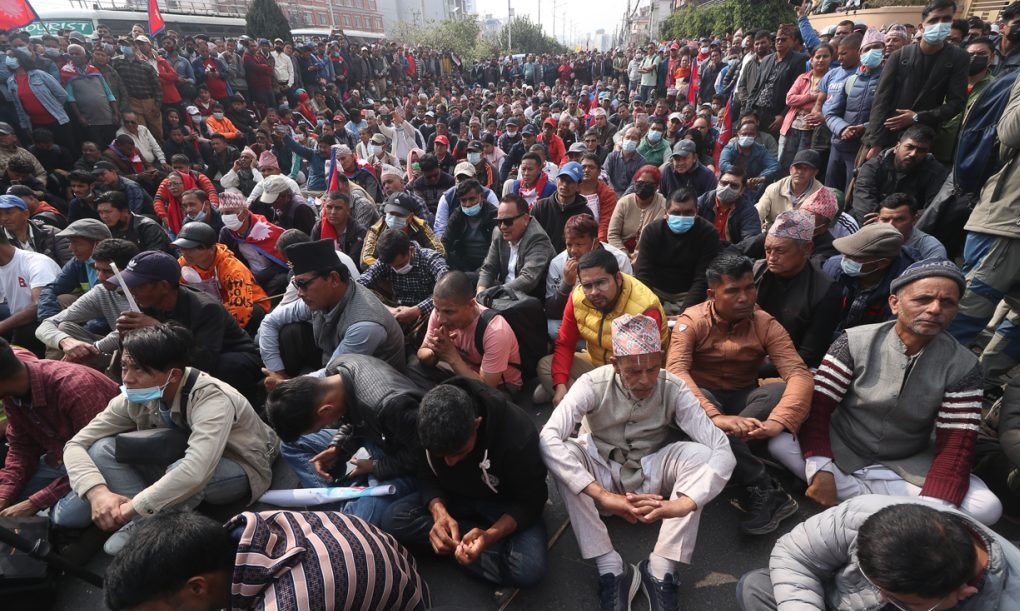 संघीयता खारेजी र हिन्दु राष्ट्र कायम गर्न माग राख्दै काठमाडौंमा प्रदर्शन