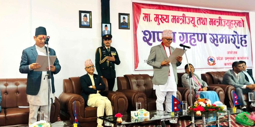 कर्णालीका मुख्यमन्त्री बने मंगलबहादुर शाही, प्रदेश प्रमुखसमक्ष लिए पद तथा गोपनीयताको शपथ