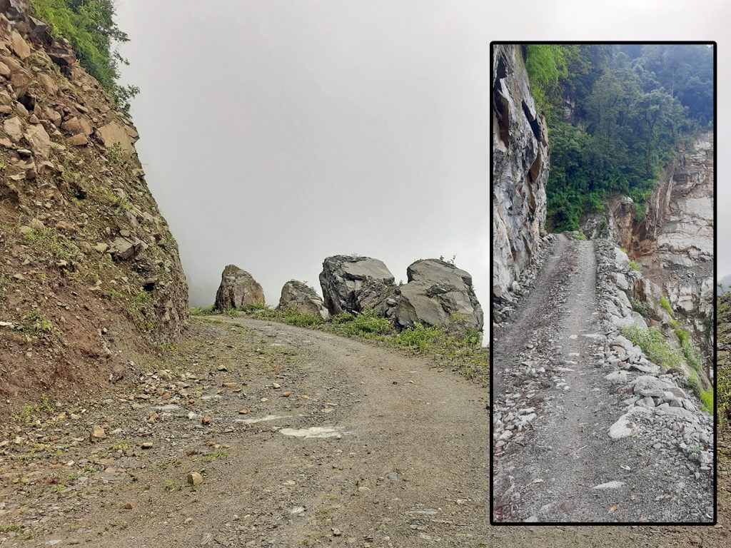 सङ्खुवासभामा सुख्खा पहिरो खस्दा उत्तर-दक्षिण कोशी राजमार्ग अवरुद्ध