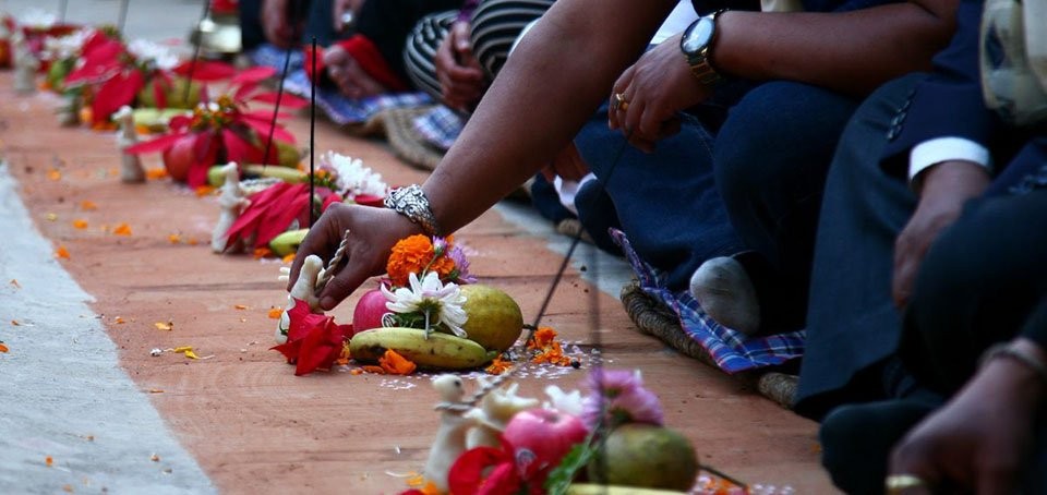 नेवार समुदायमा आज म्हः पूजा मनाइँदै