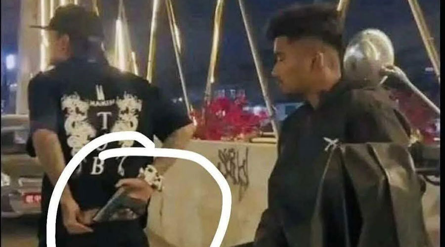 टीओबीको टिसर्ट लगाएर पेस्तोल बोक्ने प्रहरी नियन्त्रणमा