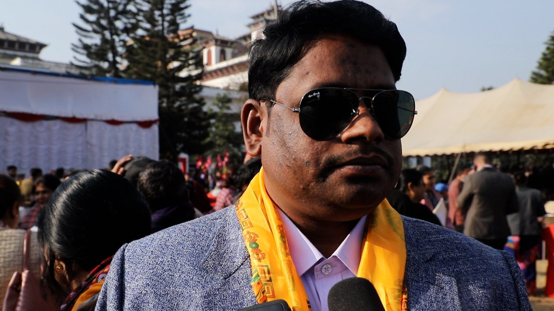 खानेपानी मन्त्री जनमत पार्टीका खानद्धारा पदभार ग्रहण