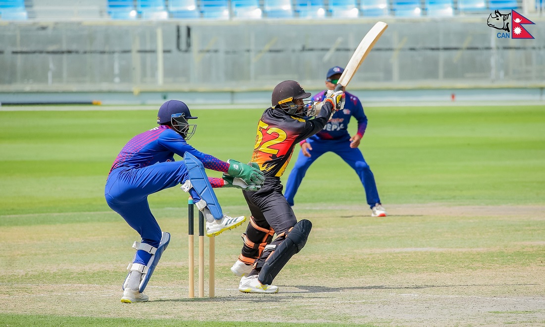 आइसिसी विश्वकप लिग–२, नेपाललाई पपुवा न्युगिनीको मध्यम लक्ष्य