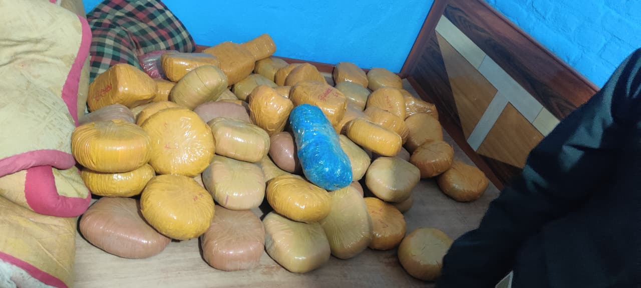 होटलमा गाँजा र पोलेनको कारोबार गर्दै दुई जना पक्राउ