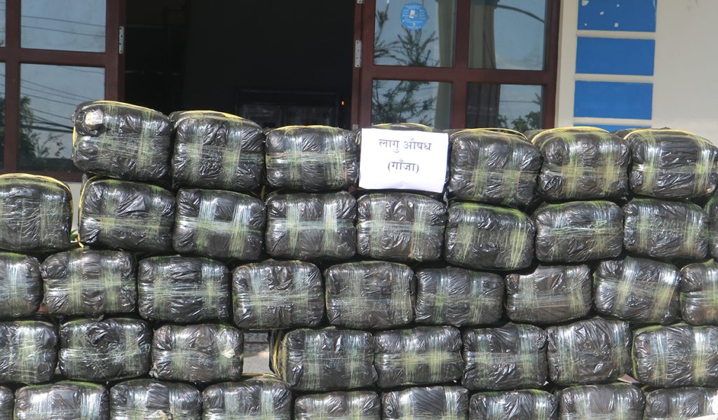 धनकुटामा ट्रकबाट ६४७ केजी गाँजा बरामद, चालक-सहचालक पक्राउ