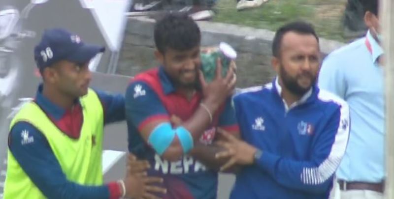 फिल्डिङ गर्नेक्रममा कमलसिंह ऐरी घाइते