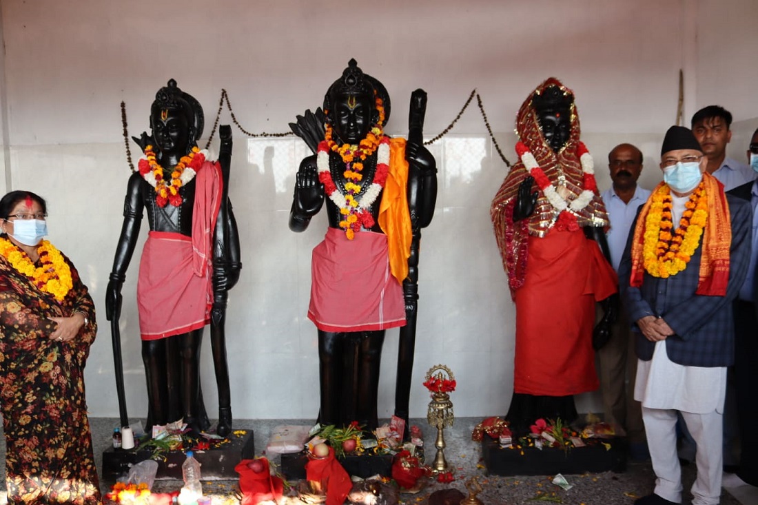 केपी ओलीले गरे माडी अयोध्याधामस्थित राम मन्दिरको दर्शन