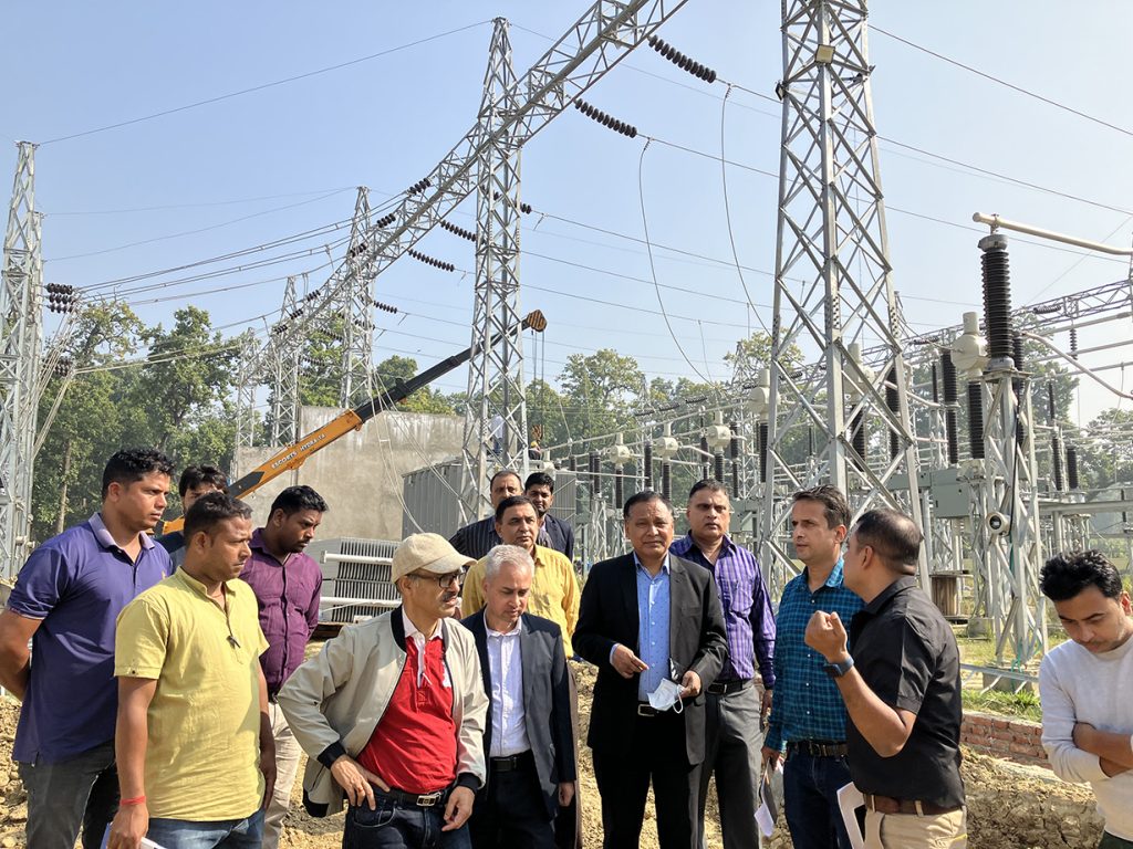 निर्माणाधीन १३२ केभी सुनवल सबस्टेसनको निर्माणकार्य अन्तिम चरणमा