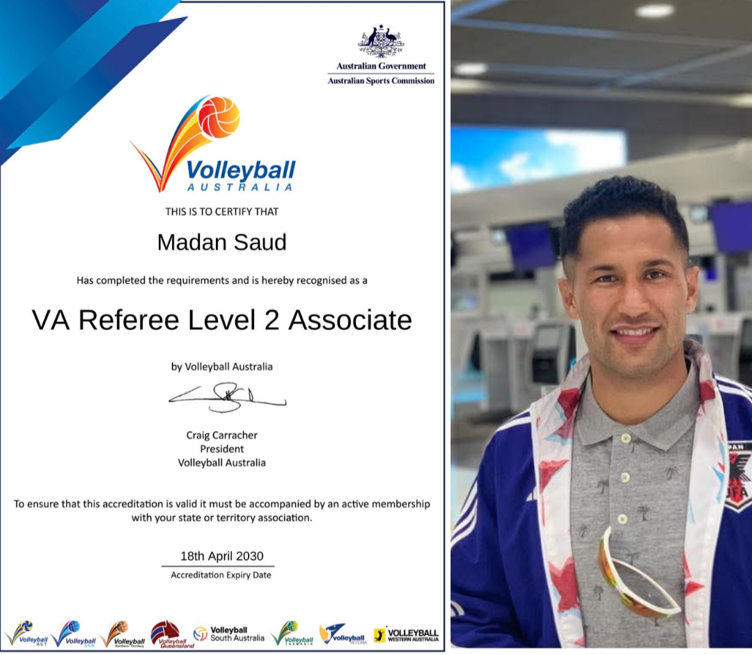 मदनको भलिबल मोहः पाए भलिबल रेफ्री लेभल २ को मान्यता