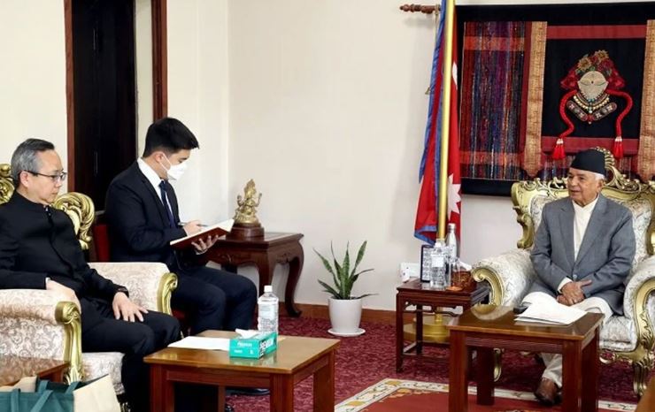 राष्ट्रपति पौडेल र चिनियाँ राजदूत सङबीच भेटवार्ता