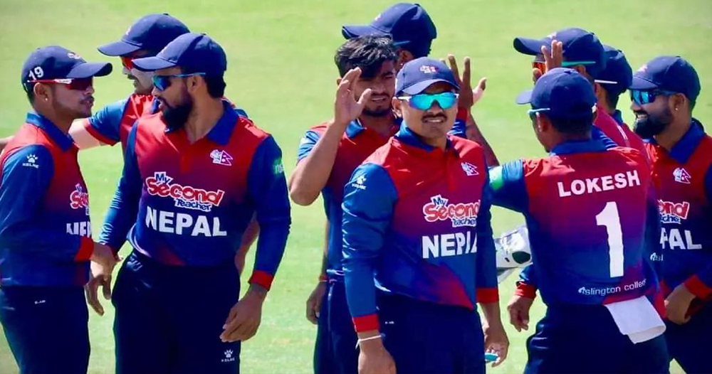 नेपाल आईसीसीको एकदिवसीय वरीयतामा दुई स्थान तल झर्‍यो