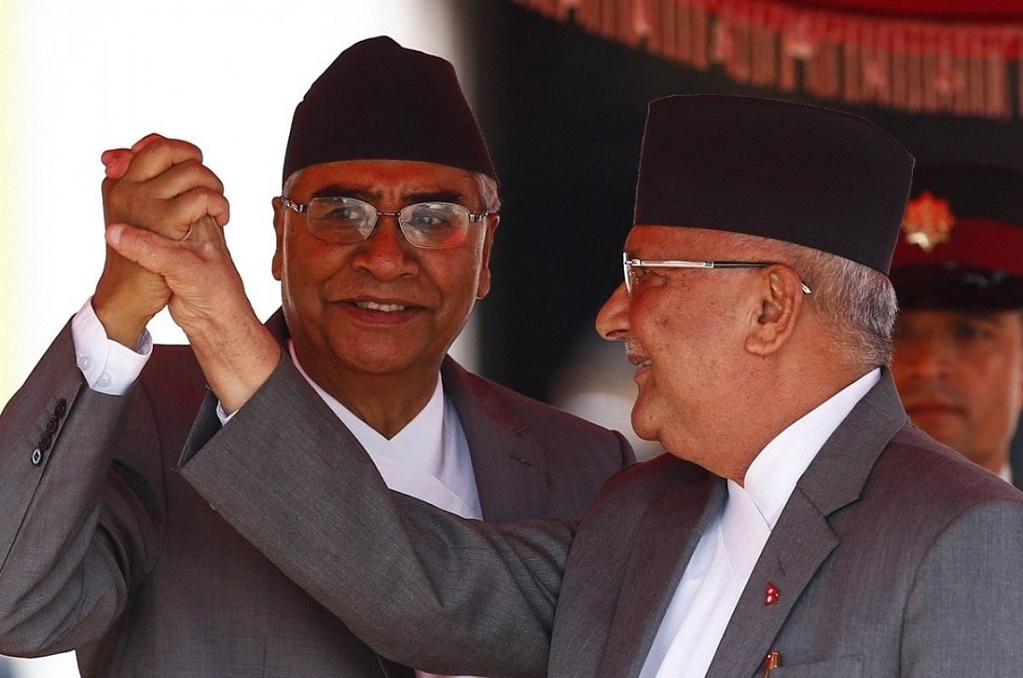 प्रधानमन्त्री देउवा र एमाले अध्यक्ष ओलीबीच भेटवार्ता 