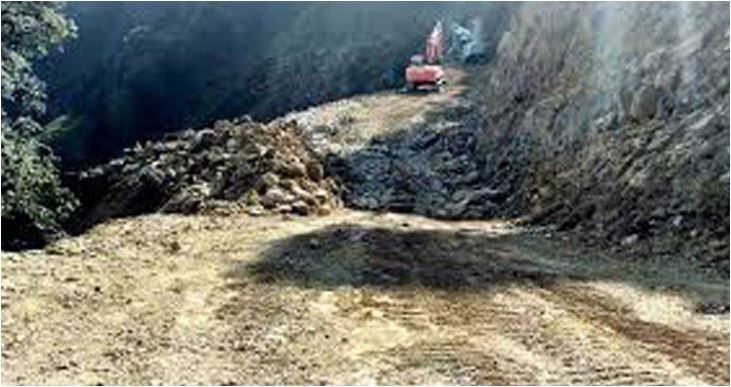 बारपाक–लाप्राक सडक स्तरोन्नतिमा ढिलाइ