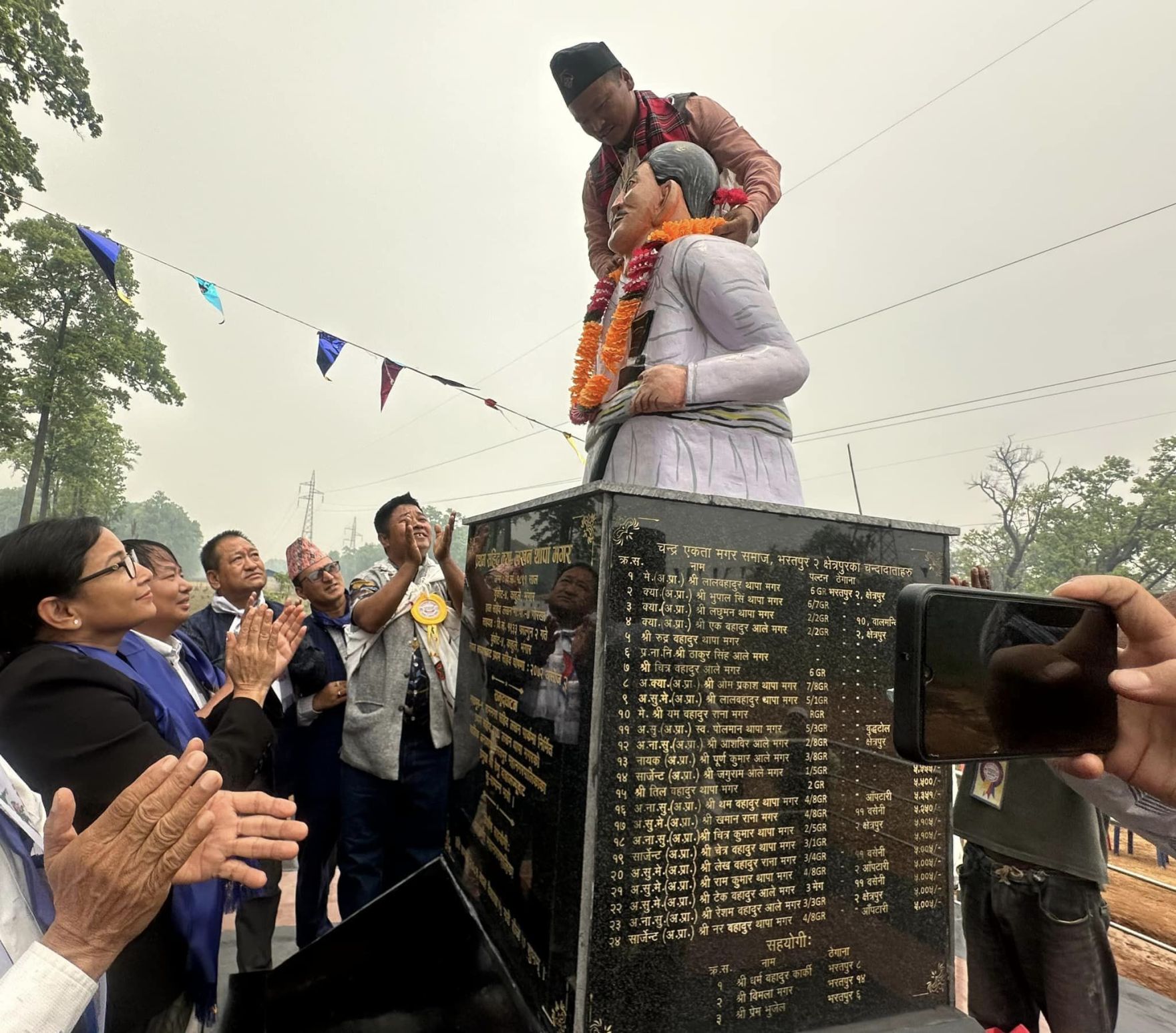 सहिद लखन थापाको सालिक निर्माण