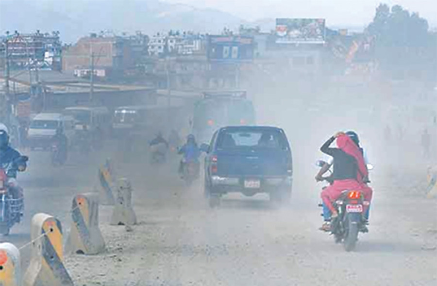 काठमाडौँमा प्रदूषण बढ्यो, मास्क लगाउन आग्रह 