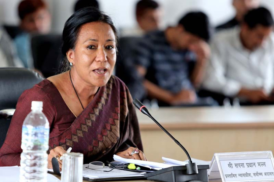 सपना प्रधान मल्ललाई कामु प्रधानन्यायाधीशको जिम्मेवारीमा